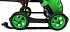 Санки-коляска Snow Galaxy City-1, дизайн - Серый Зайка на зелёном, на больших колёсах Ева с сумкой и варежками  - миниатюра №8